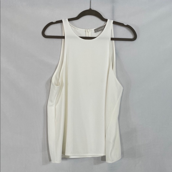 Everlane Tops - Everlane Tank Shell Top Size 12 Creamy White High Neck 100% Triacetate EUC